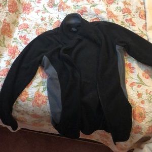 Cheetah fleece. Black and gray.